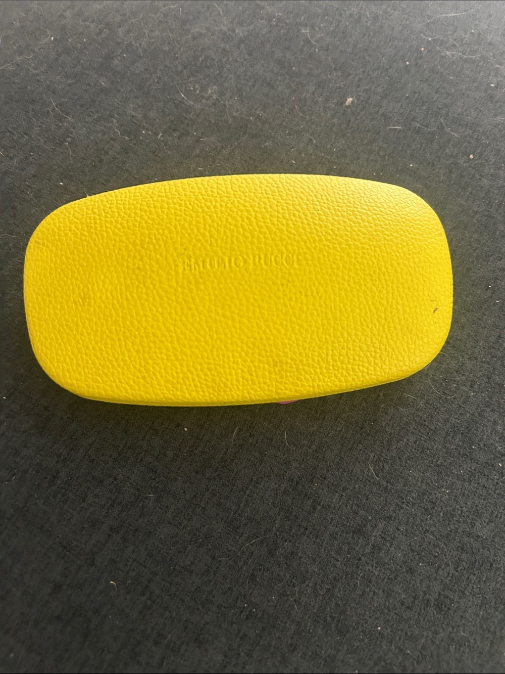 Emilio Pucci Bright Yellow Leather Glasses sunglasses Case